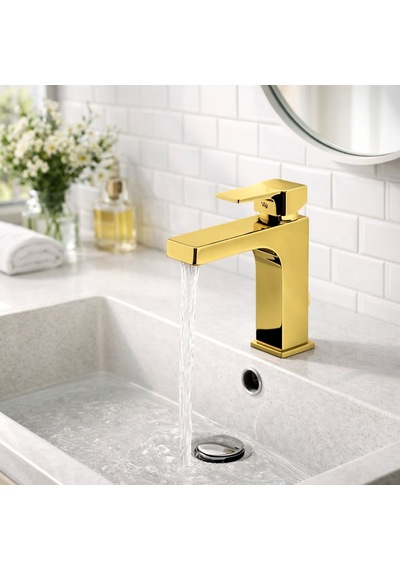 Newarc 941528 Aqua Lavabo Bataryası Altın