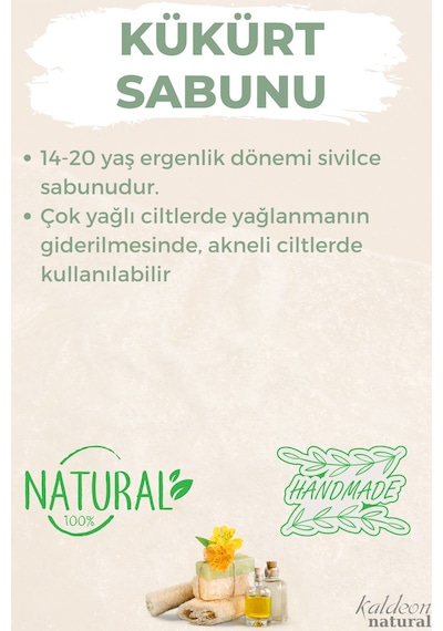 Kabak Lifli El Yapımı Doğal Kükürt Sabunu 120 G