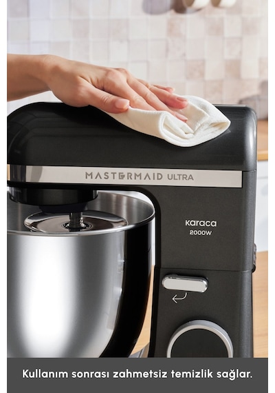 Karaca Mastermaid Chef Ultra D2000 W Dijital Ekranlı Hamur Yoğurma Makinesi Karaca Mastermaid Chef Ultra D2000 W Dijital Ekranlı Hamur Yoğurma Makinesi