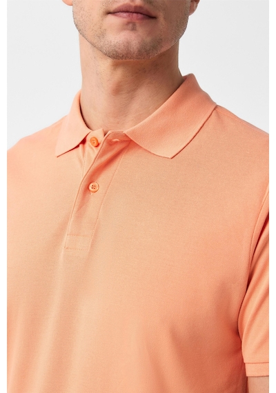 Süvari Sütlü Kahve Slim Fit Armürlü Polo Yaka Tişört