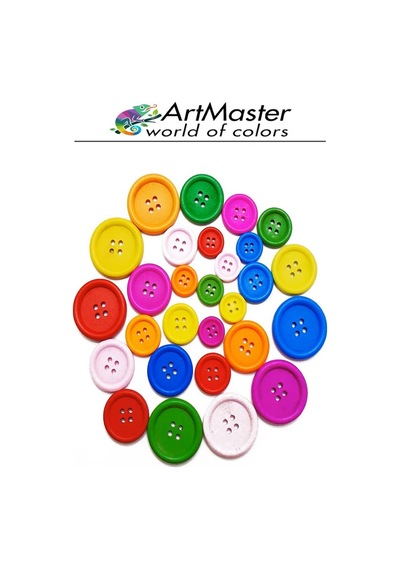 Renkli Ahşap Düğme 60 Adet 1 Paket Sanat Etkinlik Okul Kreş Anasınıfı 1.2cm 50 Adet 2.5cm 10 Adet Süsleme Düğmesi
