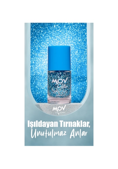 Mov Glitter Simli Oje Beyaz No:5 URH001-BEYAZ