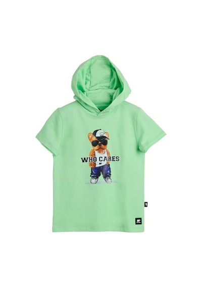 Bad Bear Mood 24.06.12.001y Yeşil Çocuk Baskılı Hoodie Sweatshirt Yeşil
