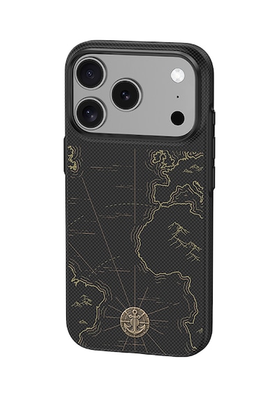 Apple iPhone Uyumlu 18 Pro Max Kılıf M-safeli Karbon Fiber Benks Armoredge Air Navigator Kevlar Kapak Siyah