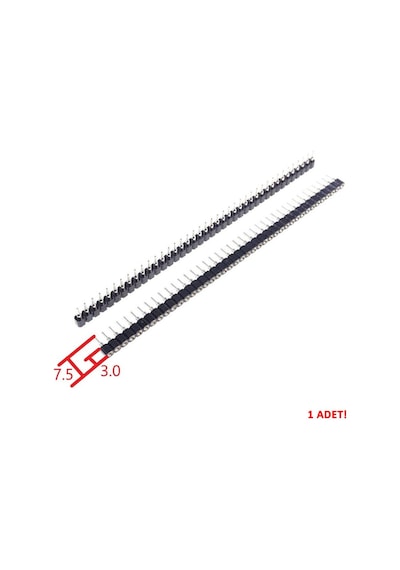 1x40 Pin Precision Dişi Header Tek Sıra 2.54mm 180 Derece Yuvarlak Kırılabilir
