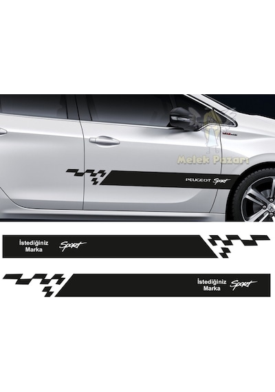 Istediğiniz Marka Sport Araba Sticker Sağ Sol Set