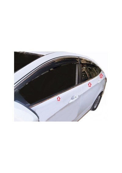 Hyundai Accent Blue Krom Cam Çıtası 6 Prç P.çelik 2011-2020 Arası