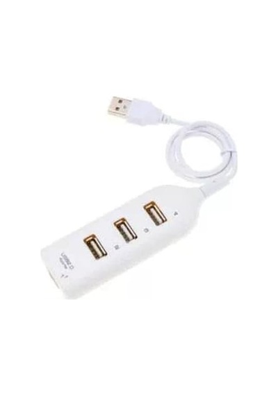4 Port Usb Çoğaltıcı Çoklayıcı Hub Usb 2.0 Çoklama Pc Laptop - Beyaz