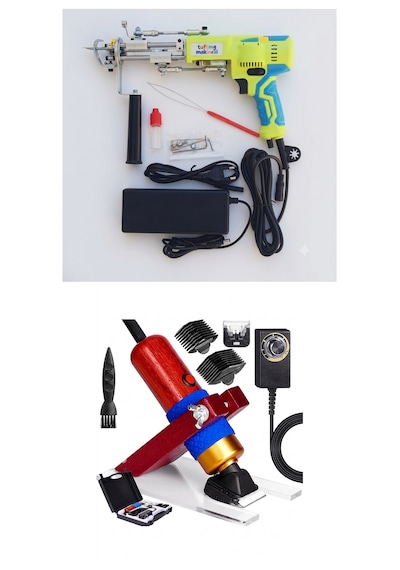 Ak-v Tufting Makinesi Mini Set Neon Yeşili Ak-v - Bordo Tıraş Makinesi 245 (Neon Yeşili)