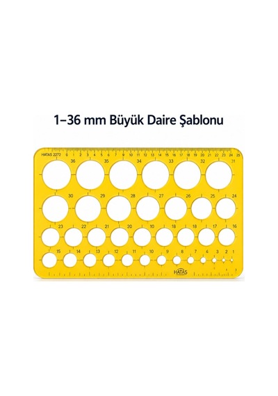Daire Şablonu Büyük 1 Adet Turuncu