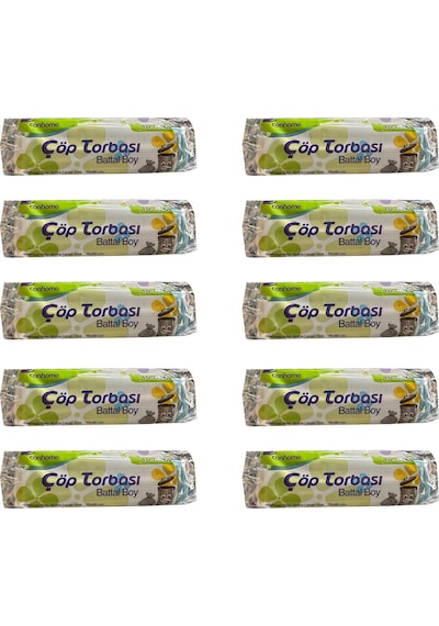 Canhome Büyük Boy Çöp Torbası 10 x 10'lu Mavi 75 x 90 CM