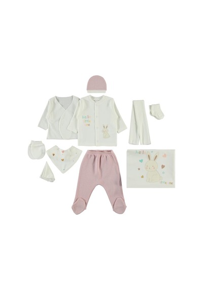 Civil Baby Kız Bebek Zıbın Setleri - Pudra