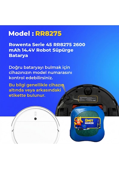 Rowenta Serie 45 Rr8275 2600 Mah 14.4v Robot Süpürge Batarya