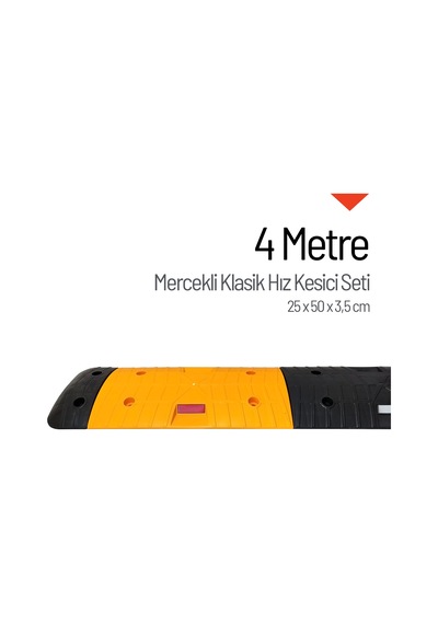 Mercekli Klasik Hız Kesici, Yol Kasisi 4 Metre-3809