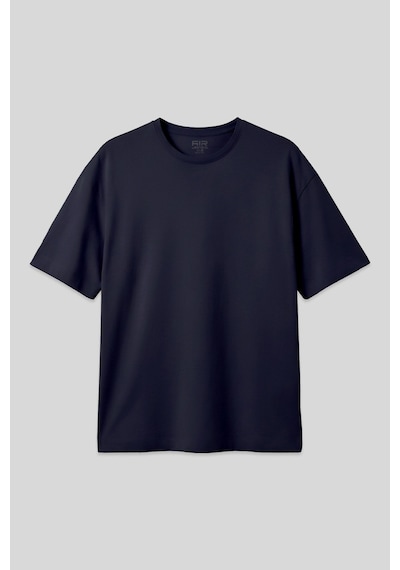 Air Jones Tommy Life Lacivert %100 Pamuk Kalın Yumuşak Dokulu Oversize Fit Basic Erkek T-shirt - 88353 Lacivert
