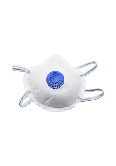 Ant Beyaz Ventilli Ffp2 Nr Toz İş Güvenlik Sanayi Boya Konik Maske - 25 Adetlik Paket