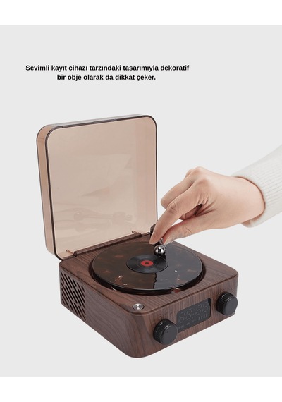 Dijital Saatli Bluetooth Hoparlör Gece Işığı Xuuczzzgramafonspeaker-2-1