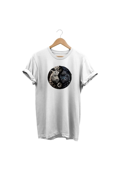 Pars Baskılı Beyaz T-shirt Beyaz