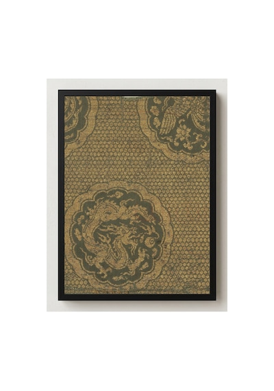 Anonim Anka Ve Ejderha Desenli Dokuma Çerçevesiz Poster 21x30 Cm A4 Geometrik Desen Etnik