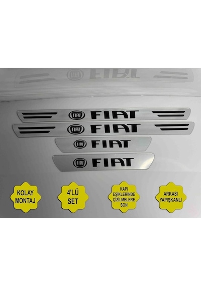 Fiat / Tofaş Tipo İle Uyumlu Kapı Eşiği Koruyucu Ön - Arka 4'lü Set