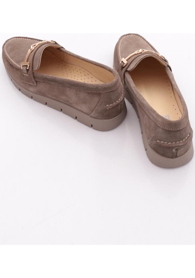 Dgn 5604-6 Kadin Loafer Ayakkabi Vizon Süet