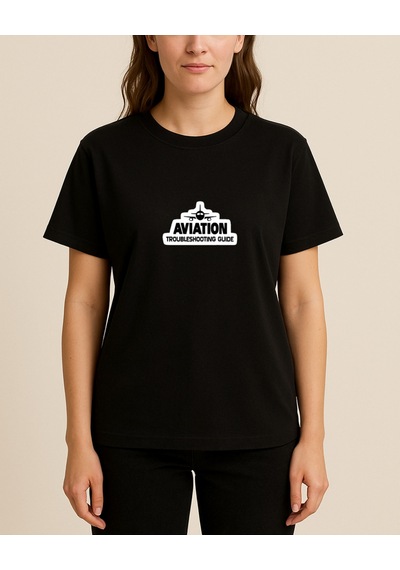 Pilot İs Progress Baskılı Tasarımlı T-shirt Siyah