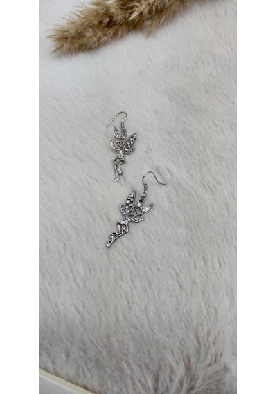 Yeni Moda Küpe Melek Kanadı Dans Peri Kız Tasarım Sallantılı Küpe Çok Renkli