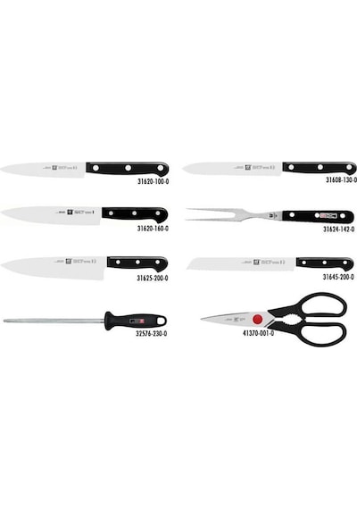 Zwilling 316650000 Twin Gourmet 9 Parça Blok Bıçak Seti Siyah