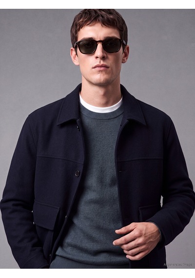Lcw Vision Lacivert Regular Fit Gömlek Yaka Erkek Kaşe Mont