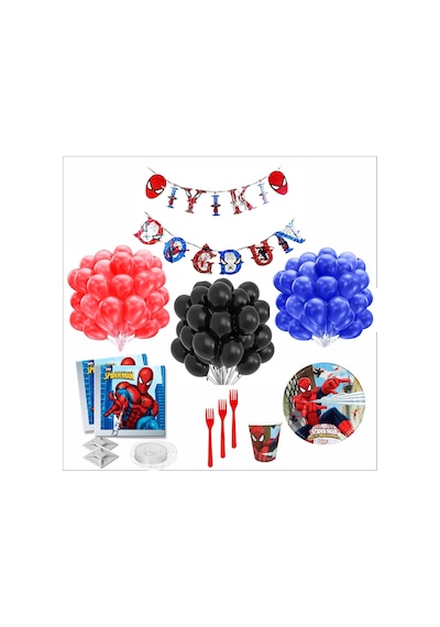 Örümcek Adam 8 Kişilik Doğum Günü Seti