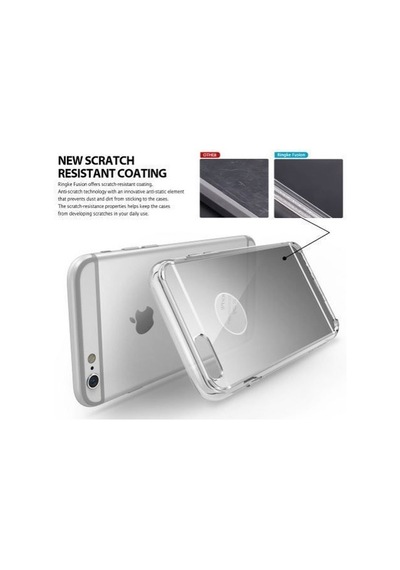 Ringke Mirror Fusion Apple Uyumlu iPhone 6s Plus/ 6 Plus İle Aynalı Kılıf Silver