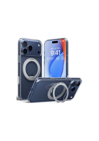 Torras Apple iPhone 17 Pro / 18 Pro Uyumlu O Stand R Fitness Serisi Magsafe Kılıf Şeffaf