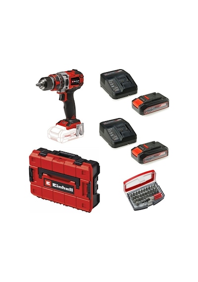 Einhell Tp-cd 18/50 Li-ı Bl Solo Akülü Vidalama Seti + 2 X 2.5 Ah Starter Kit Bits Uç + Çanta
