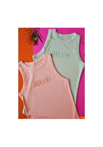 Demirsa Boutique Halter Yaka Pudra Ve Yeşil Renk Modal Kaşkorse Kadın Atlet Yeşil-pudra Demirsa Boutique Halter Yaka Pudra Ve Yeşil Renk Modal Kaşkorse Kadın Atlet Yeşil-pudra