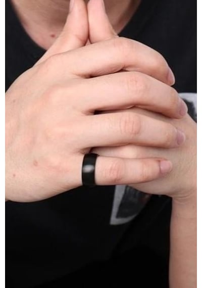 Unisex 8mm Geniş Bombeli Çelik Alyans Yüzük Cl19 001