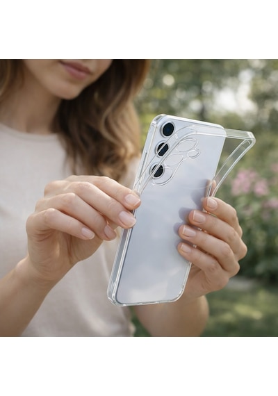 Samsung Uyumlu Galaxy A35 A55 5g Kılıf Şeffaf Kamera Korumalı 3d