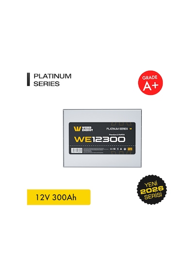 Werer Energy 12V 300Ah LiFePO4 Platinum Series Bluetooth'lu Lityum Demir Fosfat Akü