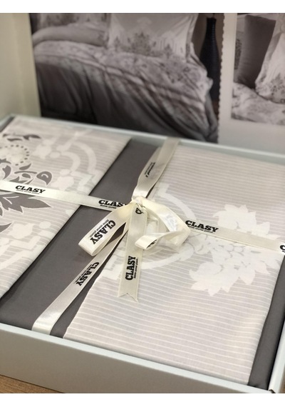 Clasy %100 Pamuk Ranforce Çift Kişilik Nevresim Takımı Gri