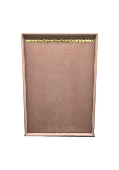 Yerli Üretim Süet Kumaş Tırnaklı Pembe Renk 34/24 Cm Ayaklı Tesbih Takı Stand Çok Renkli