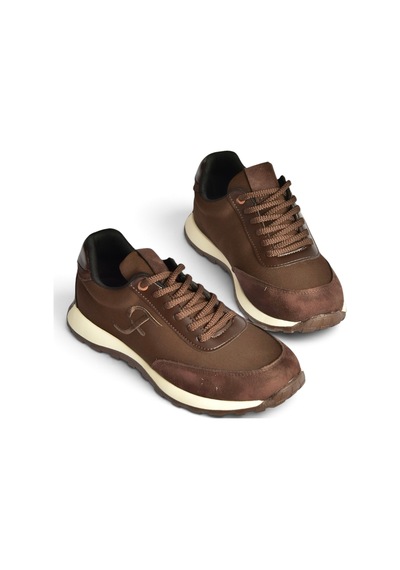Fox Shoes Z973541804 Kahverengi Kumaş Kadın Spor Ayakkabı Sneakers