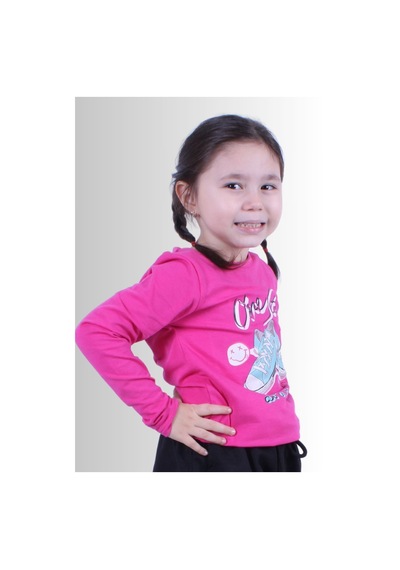 Fyk Kids Kız Çocuk Basic Uzun Kol Tişört Pembe1 Pembe