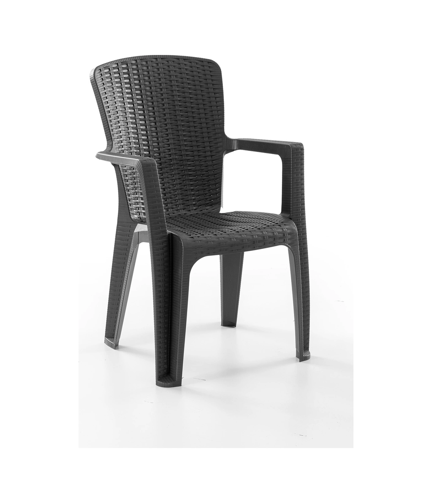Side 4'lü Rattan Sandalye Siyah Siyah