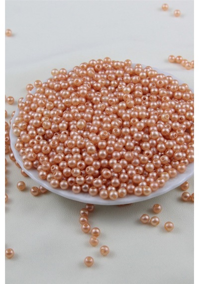 5 Mm Kayısı Rengi İnci Boncuk 30 Gr Kolye, Bileklik, Küpe Ve Takı Yapımı