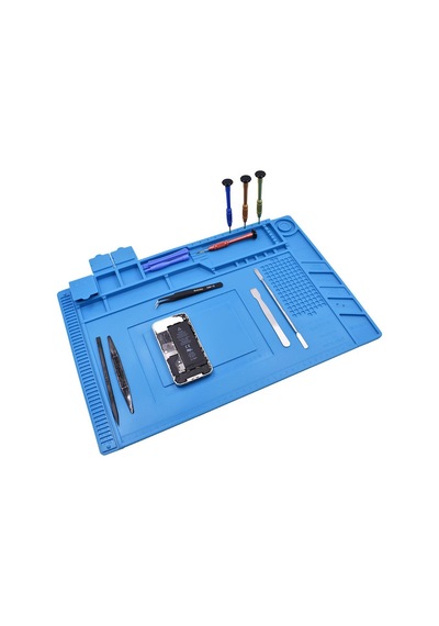 Powermaster S-160 Isıya Dayanıklı Silikon Tamir Onarım Lehim Matı Pedi Magnetli-antistatik 45x30 Cm