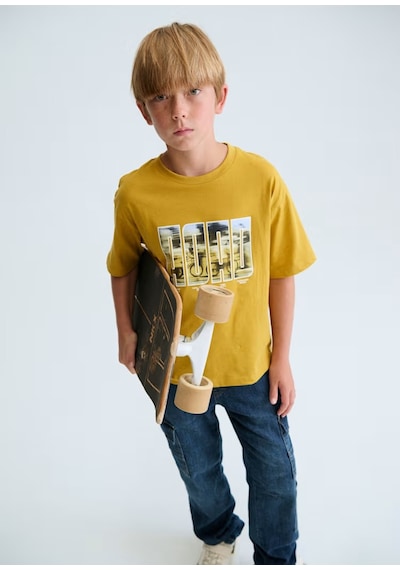 Mayoral Erkek Çocuk T-shirt 6033 Sarı