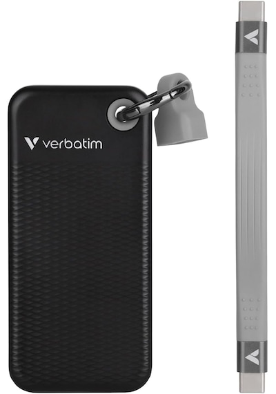 Verbatim Pocket Ssd Usb 3.2 Gen 2 512gb Black/grey