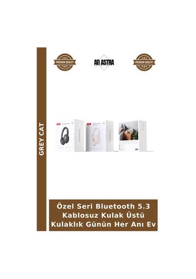 Özel Seri Bluetooth 5.3 Kablosuz Kulak Üstü Kulaklık Günün Her Anı Ev