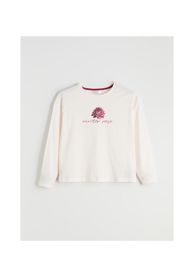 Lcw Dream Kırmızı Bisiklet Yaka Çiçekli Kadın Pijama Takımı