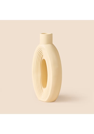 Deco Çizgili İskandinav Dekor - Bej - 27 Cm