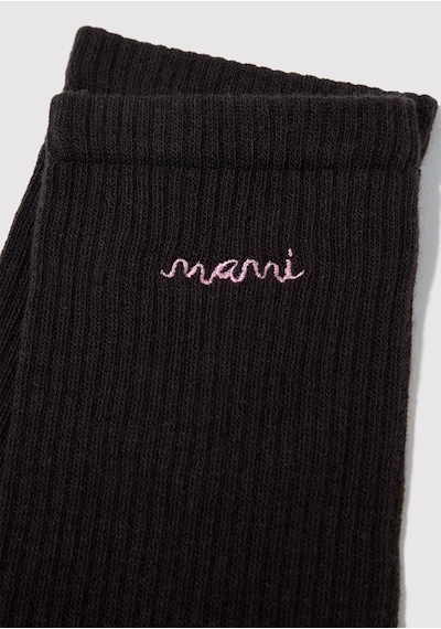 Mavi - Mavi Logo Nakışlı Kahverengi Soket Çorap 1913235-29871 Kahverengi